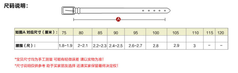 E.Armani 针扣皮带#黑色