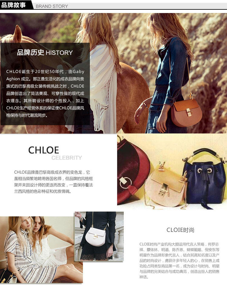 CHLOE ELLE 亮晶牛皮迷你链条斜挎包