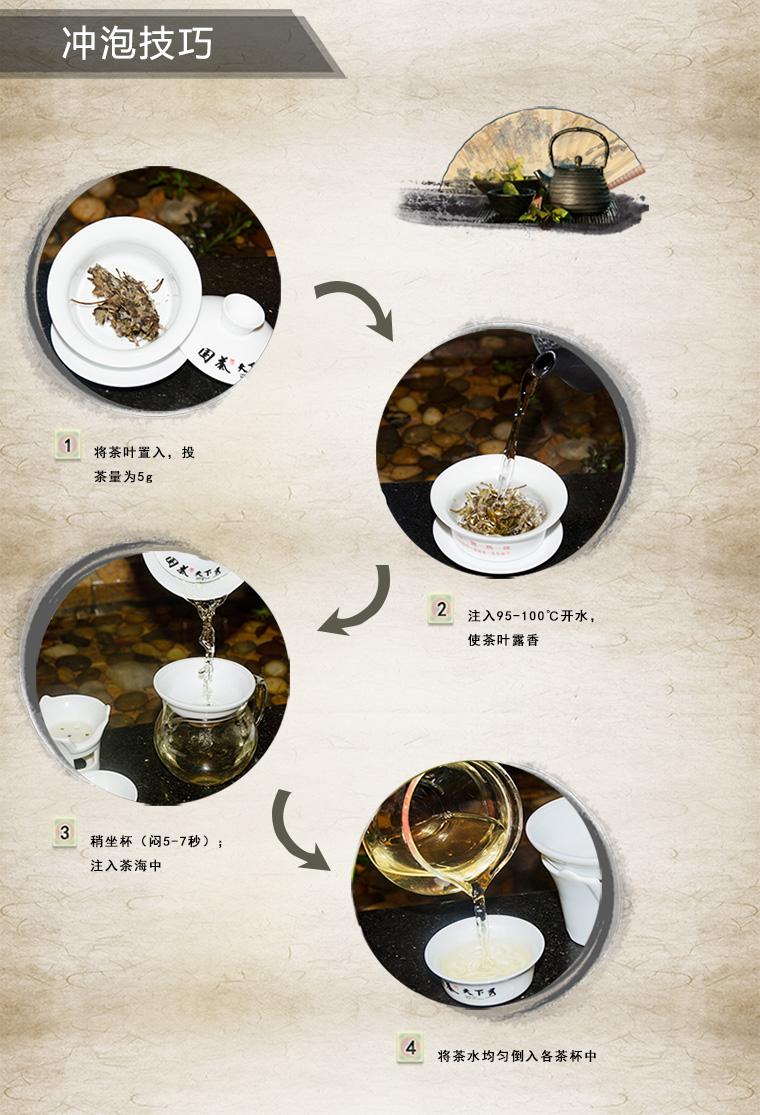 国茶天下秀 福鼎白茶叶 白毫银针特级白茶饼 礼盒256g