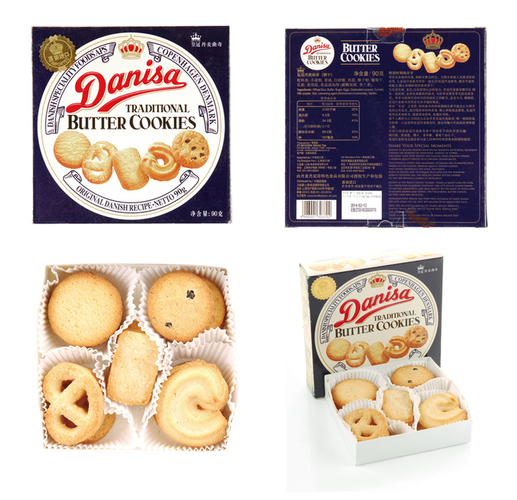 印尼进口零食Danisa丹麦皇冠曲奇原味饼干90g *2盒