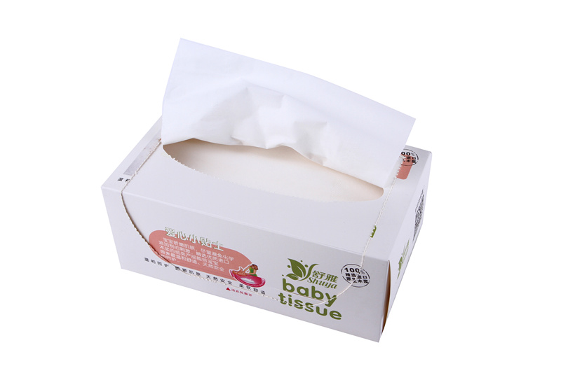 舒雅零添加纯木浆婴儿专用纸巾3层100抽*3盒