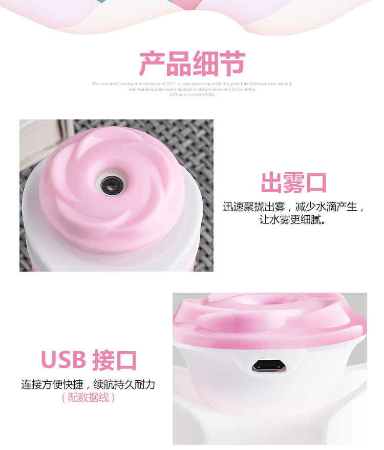 迷你车载加湿器 便携usb 厂家直销创意办公室雾化器补水仪喷雾器