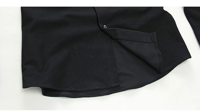 莱斯玛特 秋季新品 经典纯色 黑色商务休闲长袖衬衣SX13141