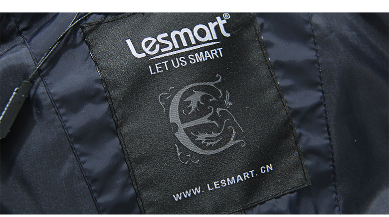 Lesmart 冬装新款加厚保暖羽绒服 貉子毛领可脱卸帽白鸭绒羽绒外套 EX13169