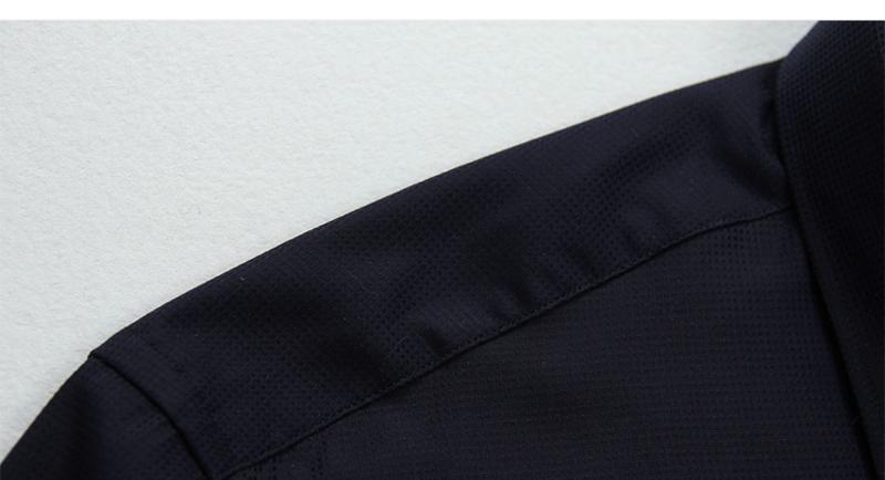 Lesmart莱斯玛特男装绅士纯色长袖衬衫 深蓝色上班族商务休闲衬衣 SL136102