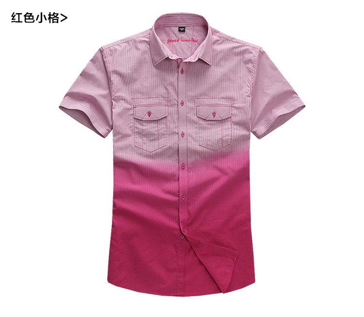 lesmart男装 夏装新品  男士时尚短袖衬衫短袖衬衣 62066207