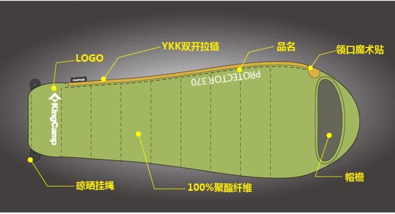 KingCamp康尔 冬季户外露营超轻加厚羽绒睡袋保暖睡袋 KS8002