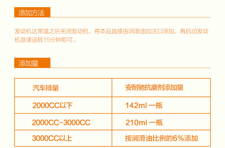 安耐驰 XF 142 汽车发动机修复剂缓解烧机油 正品包邮