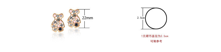 PIN·S/品尚耳钉女士耳环耳坠韩版潮流复古时尚耳饰-可爱熊