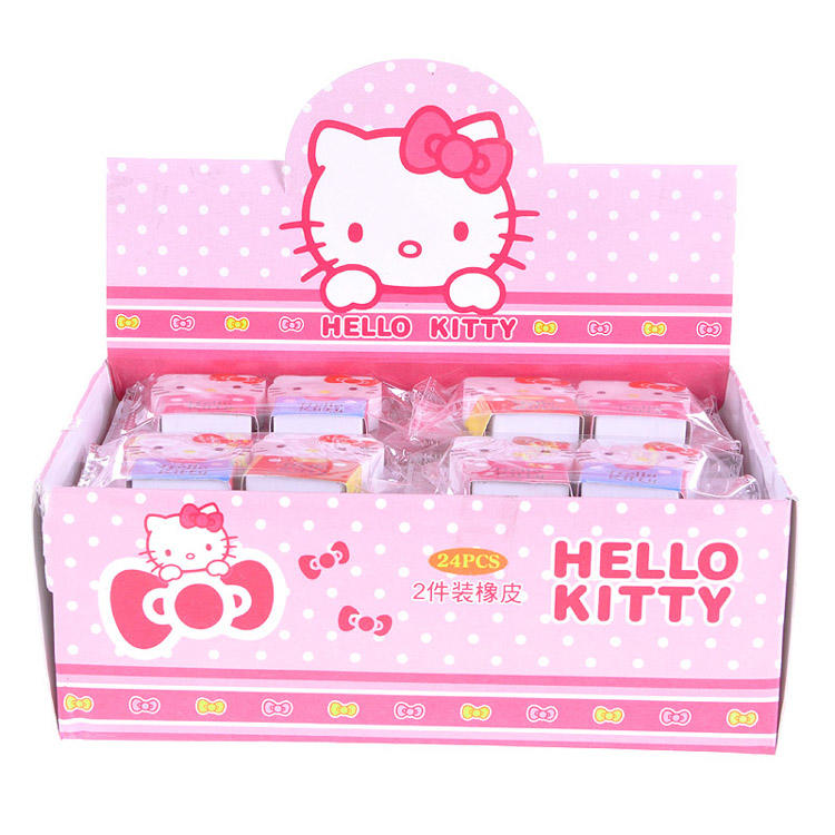 Hello Kitty儿童学生学习用品可爱造型橡皮擦换衫橡皮