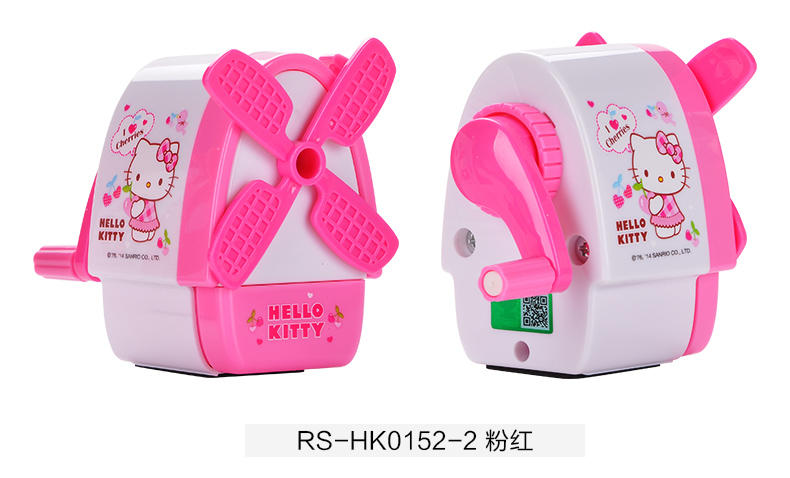 正品Hello Kitty凯蒂猫手摇风车削笔机学生可爱削笔器儿童卷笔刀