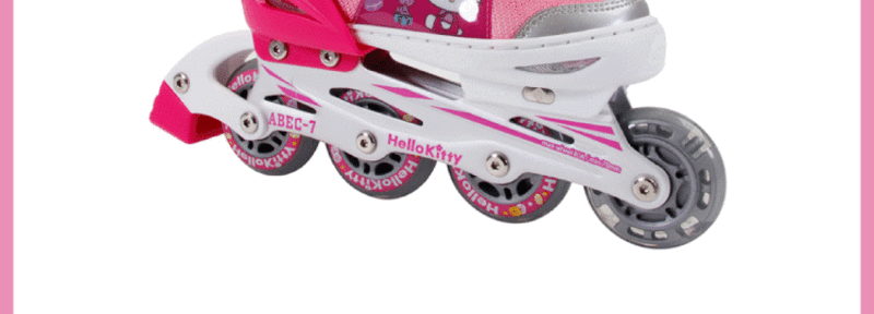 迪士尼DISNEY米奇 凯蒂猫儿童全套装溜冰鞋 轮滑鞋 旱冰鞋 可调滑冰鞋 滑轮鞋