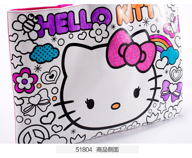 HELLO KITTY凯蒂猫卡通儿童涂鸦包儿童斜挎包拎包送涂鸦笔