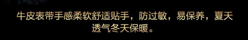 尼尚(Nesun)手表男士表 自动机械表 商务休闲 男式表 机械男士表 皮带 MN9033D