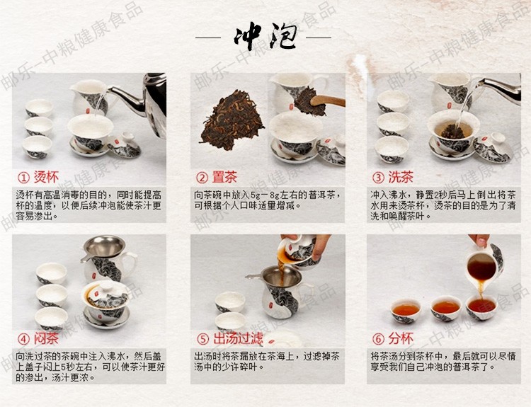 中茶 茶叶 云南普洱 8年陈橙印圆茶（生茶）357克/饼 普洱典范 中粮荣誉出品