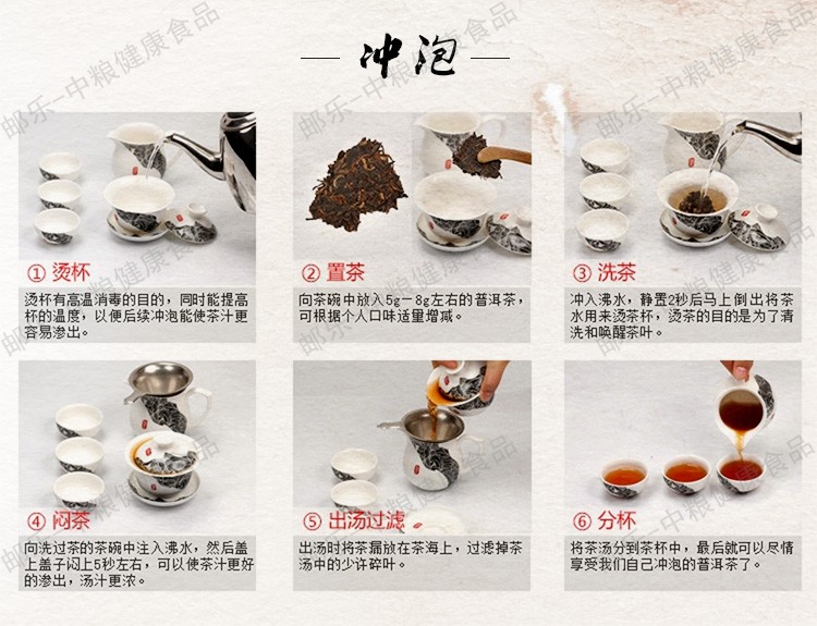 中茶云南普洱茶 黑茶 2010年熟茶贡饼（100g*5片）云南普洱茶500g/盒