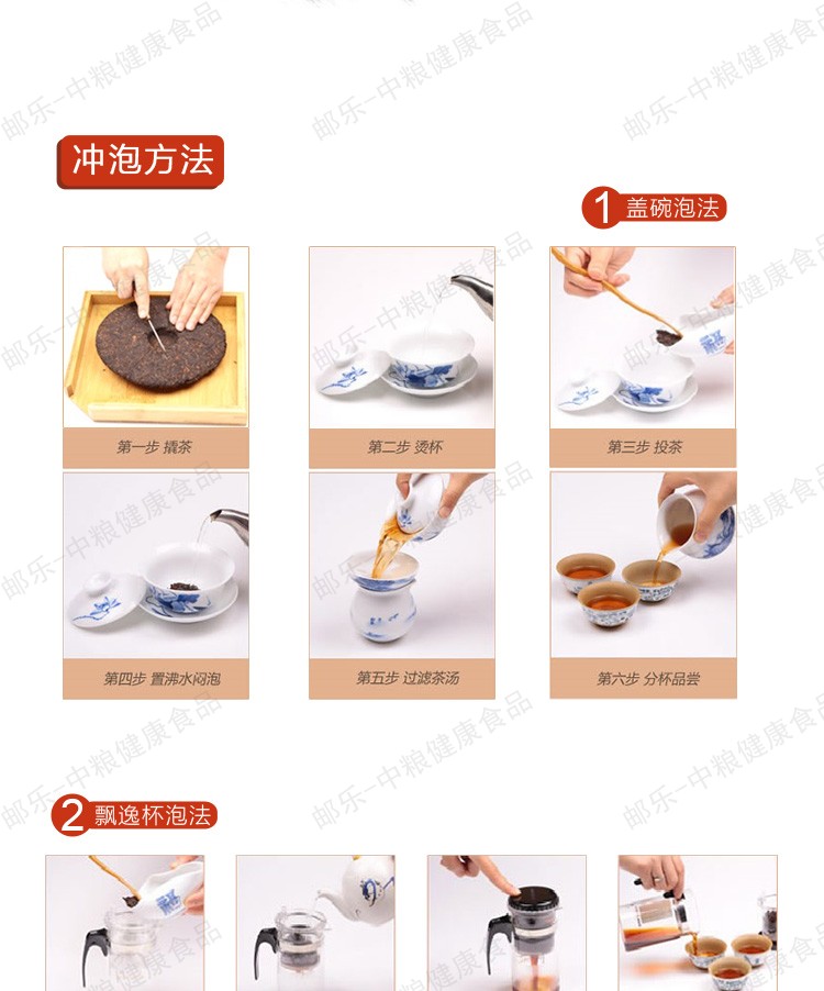 中茶 茶叶 云南普洱茶 黑茶叶 7581熟茶砖1kg/包（250g*4片）普洱典范 中粮出品