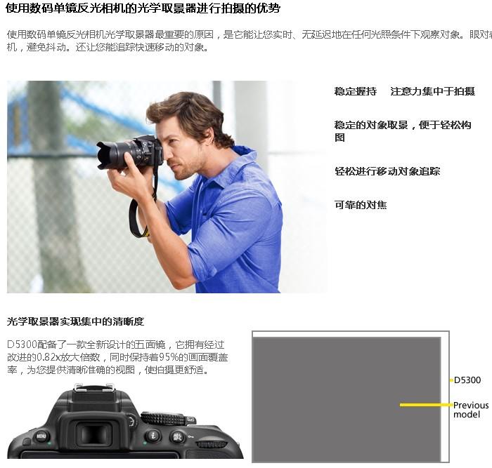 尼康D5300 单反套机（AF-S DX 18-55mm f/3.5-5.6G VR尼克尔镜头）黑色