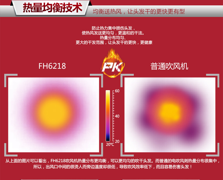 飞科（FLYCO）FH6218专业电吹风1800W大功率 家用静音负离子吹风筒