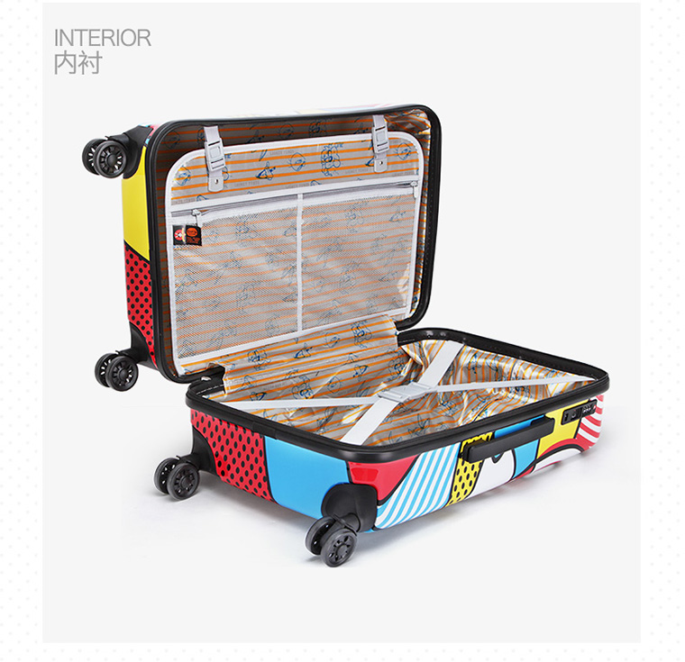 GO·TRIP 卡通旅行箱万向轮拉杆箱可爱乐一通波普女行李箱20英寸
