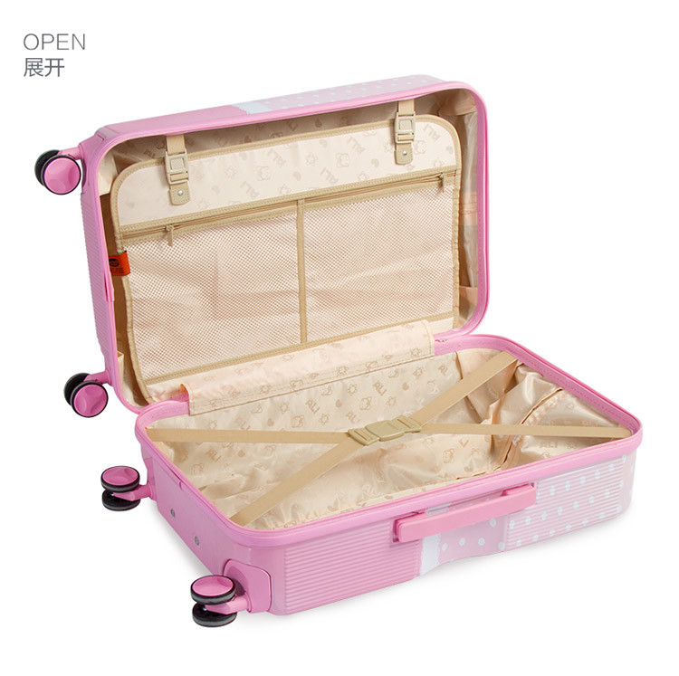 GO·TRIP 阿狸午后甜心拉杆箱可爱粉紫旅行箱女密码万向轮行李箱16英寸 GA5230B018