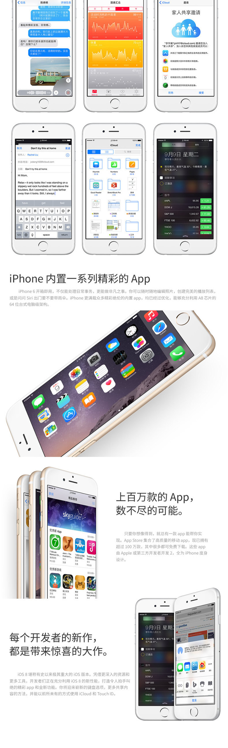  Apple iPhone 6 Plus (A1524) 16GB 金色 移动联通电信4G手机