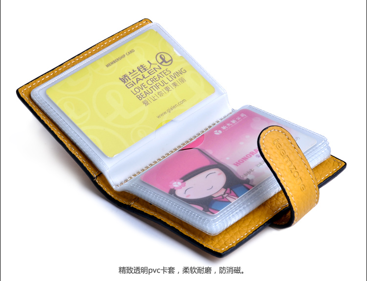 teemzone廷尊 牛皮 男士证件卡包 头层牛皮男女通用多卡位真皮 韩版银行卡套卡夹K314