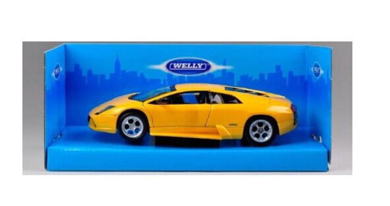  1:24 威利 兰博基尼 林宝坚尼 蝙蝠 超级跑车 汽车模型 玩具 磨砂黑/黄/橙
