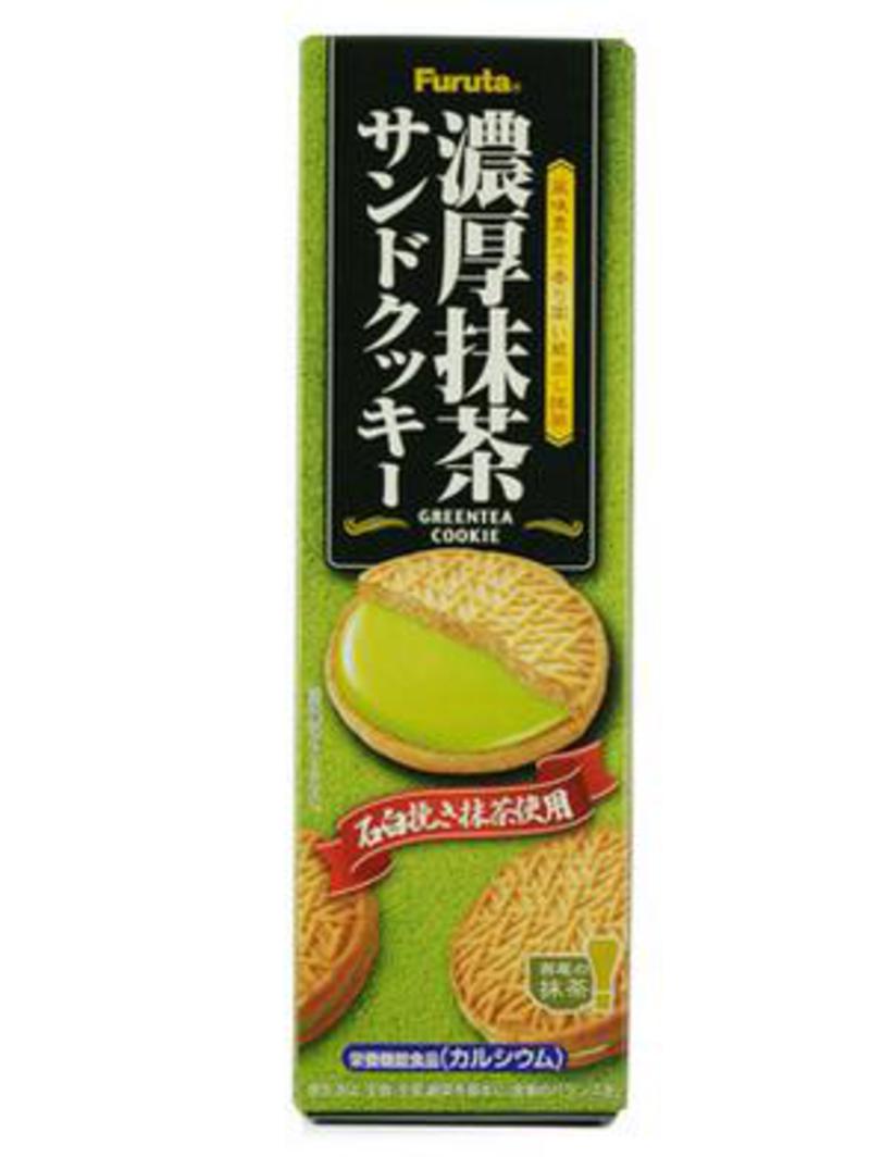 日本原装进口零食品 古田 浓厚抹茶饼干 103g