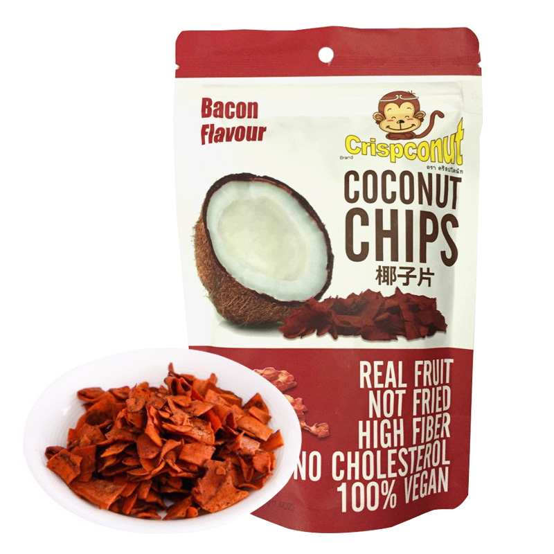 泰国特产原装进口烧烤味椰子片干40g其脆牌crispconut香脆零食