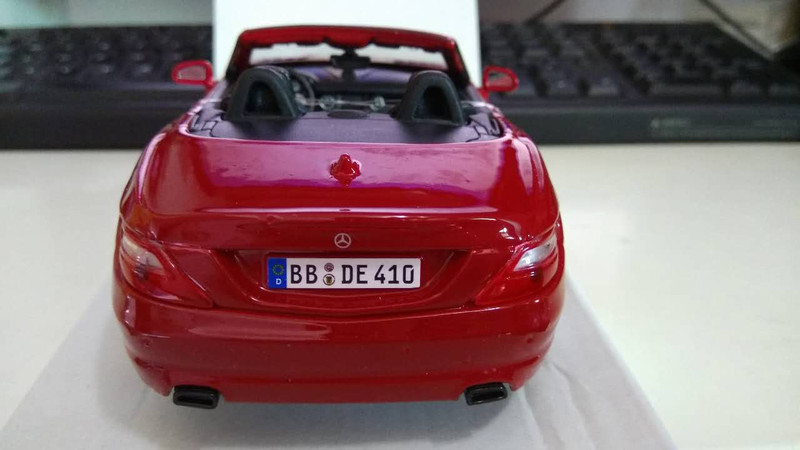 1:24 奔驰 SLK-CLASS 敞篷跑车 汽车模型 车模 玩具 红色 合金仿真车模