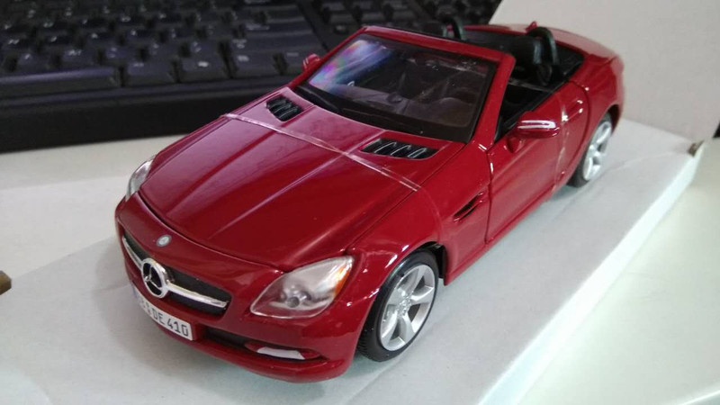 1:24 奔驰 SLK-CLASS 敞篷跑车 汽车模型 车模 玩具 红色 合金仿真车模