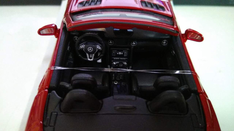 1:24 奔驰 SLK-CLASS 敞篷跑车 汽车模型 车模 玩具 红色 合金仿真车模