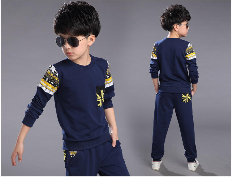 2016春秋款童套装韩版儿童两件套 男童运动套装 外贸童装