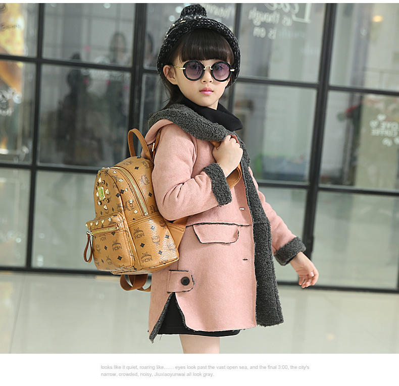 女童外套 冬季新品韩国儿童宝宝时尚中长款童装外套