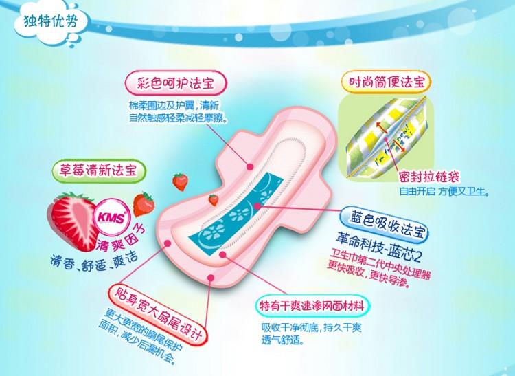 ABC.Free·飞夜用丝薄干爽速渗网面少女卫生巾5片*280mm