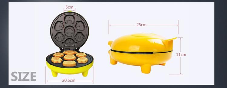 家用自制蛋糕机D08 双面加热卡通可丽饼机早餐机