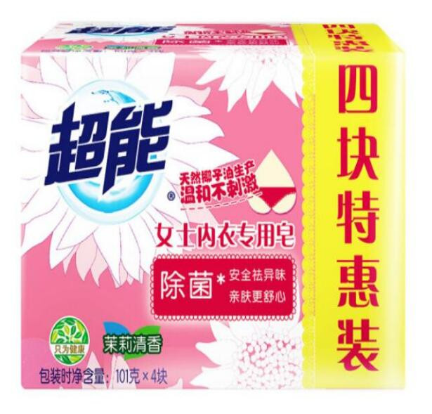 超能 女士内衣专用皂/洗衣皂101g*4块装