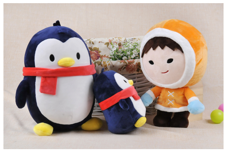 QQfamily家族正版qq企鹅公仔毛绒玩具企鹅布娃娃卡通可爱多福玩偶