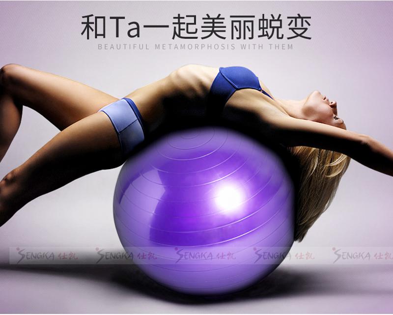 瑜伽球郑多燕健身球加厚瑜珈球防爆球正品赠送气泵