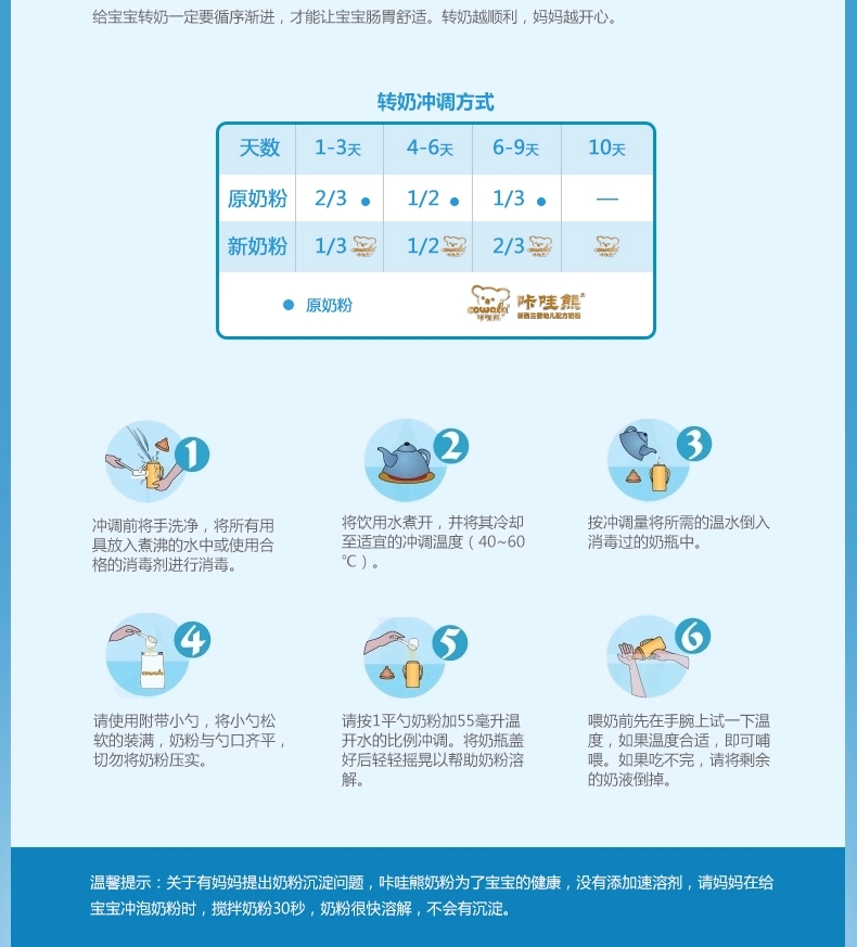 恒大GOLD+系列 咔哇熊cowala新西兰原罐原装进口奶粉1段0-6个月900g