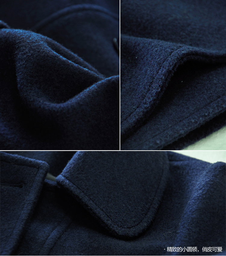 2014秋冬装新款 双排扣毛呢外套 修身超长款毛呢大衣 8803