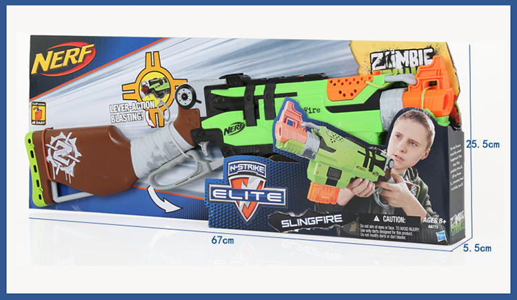 孩之宝 NERF热火 僵尸 终结者发射器 软弹对战枪户外男孩玩具礼物  HS.NER-A8773