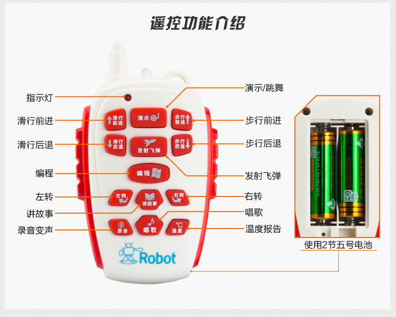 盈佳 智能遥控语音对话机器人电动玩具