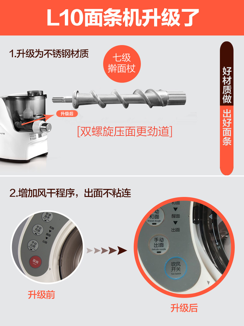 九阳 JYN-L10全自动高端智能面条机 家用多功能压面机