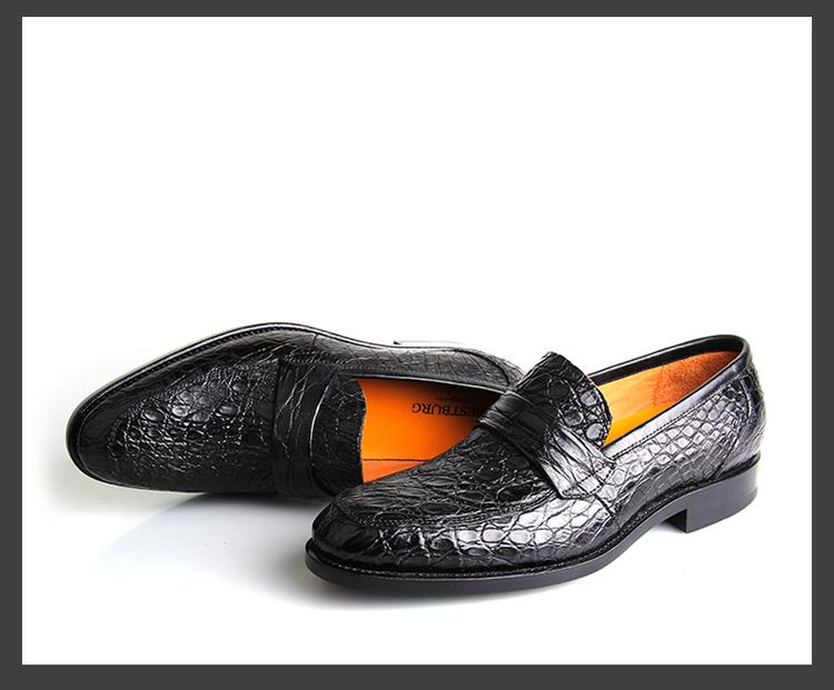 巴利宝 时尚经典进口鳄鱼皮固特异商务正装欧版男鞋
