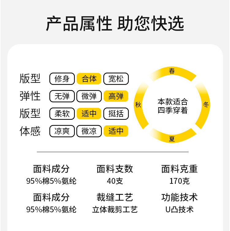 馨霓雅 【领券立减20元】4条装男士棉质中腰纯色平角裤内裤