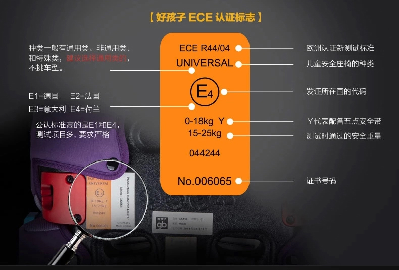 好孩子儿童安全座椅CS558  宝宝婴儿汽车座安全气囊保护 0-7岁