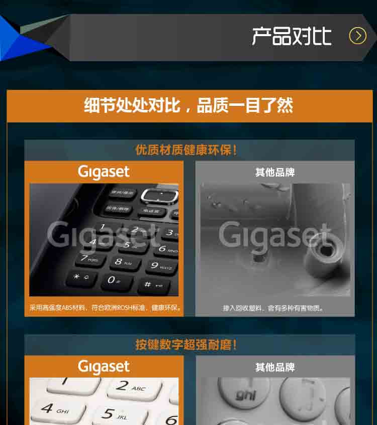 集怡嘉(Gigaset) 数字无绳电话机 A530