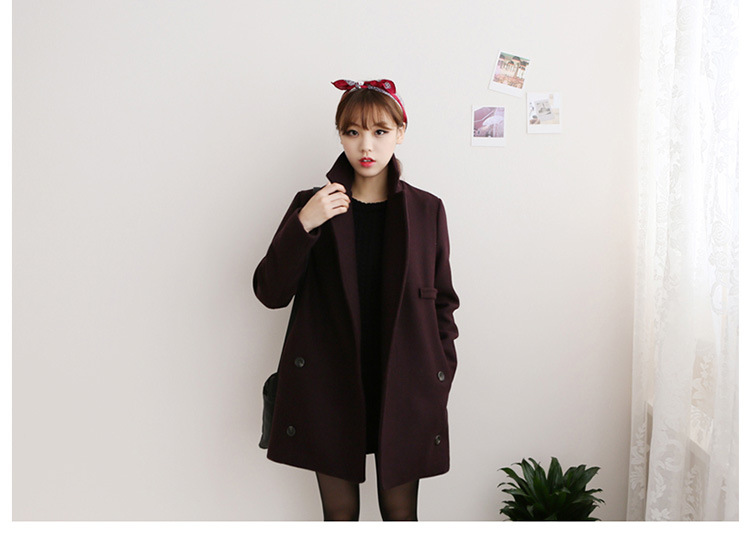 冬季新款韩版短款外套毛呢外套学生学院风加厚短款呢子外套女